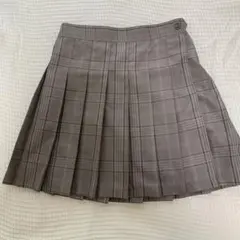 WEGO グレー チェック柄 プリーツスカート Mサイズ