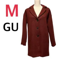 GU ジーユー　レディース　コート　赤　Mのサムネイル