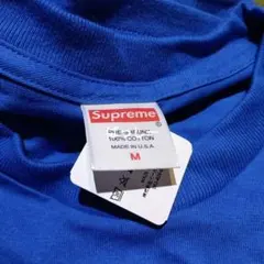 supreme 無地 Tシャツ Mサイズ USA ブルー