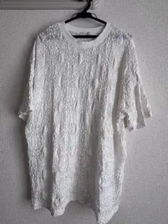 JEANASIS レースジャガードBIGTシャツ　 ホワイトのサムネイル