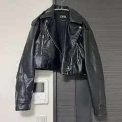 ZARA ブラック ライダースジャケット