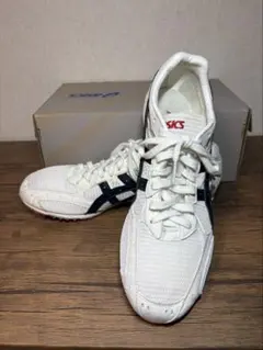 ASICS 陸上競技用 スパイク シューズ 靴 ホワイト ネイビー 27.5cmのサムネイル