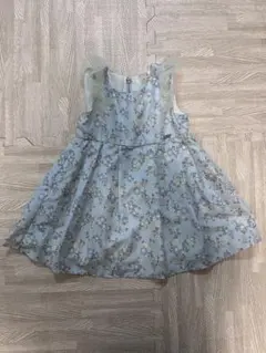 プティマイン　水色 花柄 ワンピース　90cm