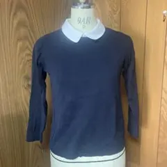 MACKINTOSH PHILOSOPHY ネイビー七分袖ニット 38
