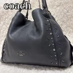 美品✨COACH ティーローズ ショルダーストラップ ブラック ユニ