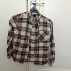 H&M チェック柄長袖シャツ 8-9Y