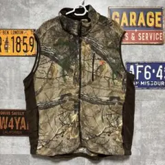 Game Winner フリースベスト XL リアルツリーカモ　古着