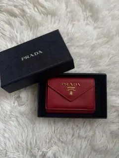 【紙袋・箱付き】PRADA サファイアーノ 三つ折り財布