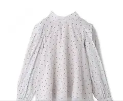 SNIDEL オーガンジーシースルーブラウス ドット柄　秋服