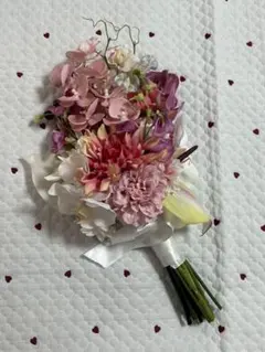 プリザーブドフラワー ブーケ ブートニア ピンク系