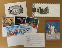 ディズニー ポストカード・グリーティングカード・メモ帳 セット