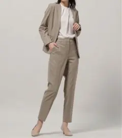 NATURAL BEAUTY BASIC ノーカラージャケット M グレー