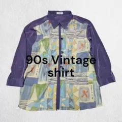 VINVERT バンベール 総柄シャツ トリアセテート混 ヴィンテージのサムネイル