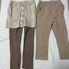 プティマイン　120 パンツ　スカッツスカートレギンス　セット