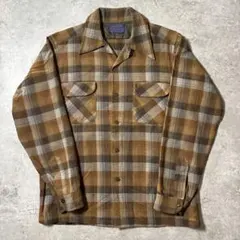 70s PENDLETONペンドルトン オープンカラー ボードシャツ USA製M