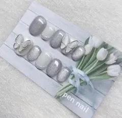 再販No.5マグネットシンプルバタフライネイルチップ