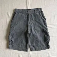 ～00s VANS 細畝コーデュロイハーフパンツ 膝丈ワイドカーゴ 旧ロゴY2Kのサムネイル