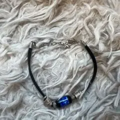 青いシンプルブレスレット