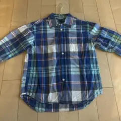 150cm チェック柄 長袖シャツ