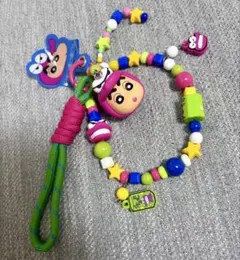 クレヨンしんちゃん スマホストラップ スマホチェーン 海外限定 チョコビ ワニ山