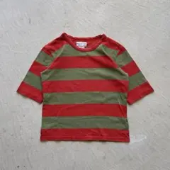 90s agnes b. border l/s 太ボーダー ブラウン ネイビー - メルカリ