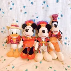 【タグ付き4体セット】ディズニー ミニーオーミニー ぬいぐるみバッジ ぬいば