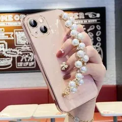 ◆新品◆ ピンクiPhone14Plus スマホケース パール