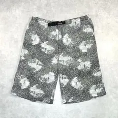 00s ボタニカル ハーフ パンツ 総柄 コットン グレー Lサイズ Y2Kのサムネイル