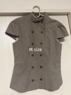 ZARA チェック柄ハイネックトップス