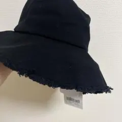 A New Classic 黒 バケットハット フリンジ