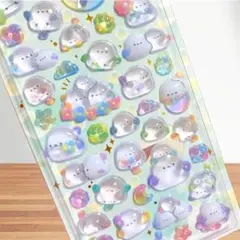 シマエナガ ボンボンドロップシール ぷっくりシール うるちゅるシール