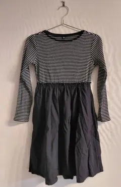 UNIQLO★ボーダー切り替えワンピース 長袖 140cm