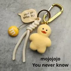 mojojojo じゃらじゃらキーホルダー アヒル イエロー ベージュ ゴールド