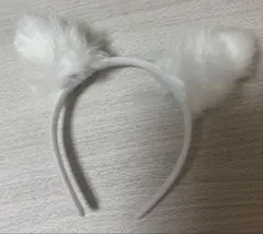 1度のみ使用 美品汚れなし ホワイト 猫耳カチューシャ