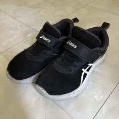 asics 黒 スニーカー ベルクロストラップ