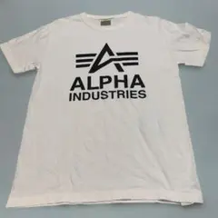 ALPHA アルファ INDUSTRIES ミリタリーTシャツ L ホワイト