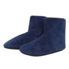 ❤️SALE❤️ルームシューズ ネイビー モコモコ 滑り止め付き スリッパ