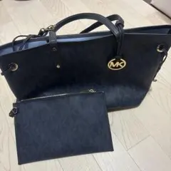 MICHAEL KORS ネイビー トートバッグ ポーチ付き