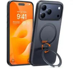 【最終値下げ】iPhone 17Pro用 ブラックケース 360度回転リング付き