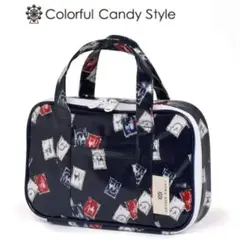 新品☆LAURA ASHLEYローラアシュレイ　裁縫バッグ　人気Stamps 紺