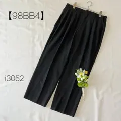 ウエスト調節可能 スラックス オフィス　大きいサイズ　ブラック【BB4】XL