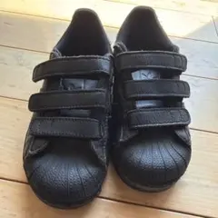 adidas オールブラック スーパースター　スニーカー