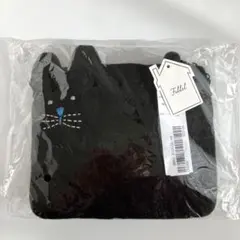 黒猫のサコッシュ　ポシェット　羊毛フェルト　バッグ　ミニバッグ　ポーチ
