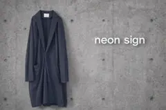 neon sign ロングコート 2 ネイビー　フェード　雰囲気抜群　上品