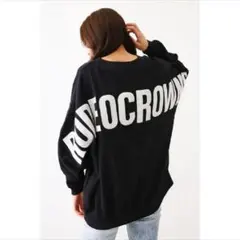 美品 RODEO CROWNS オーバーサイズ スウェット トレーナー ブラック
