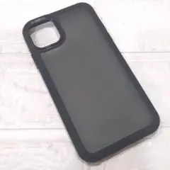 iPhone 11 ケース 背面マット 半透明 ブラック