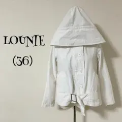 LOUNIE ルーニィ（36）オフホワイト/シャカシャカブルゾン/フード/ベルト