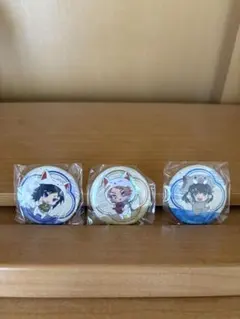 鬼滅の刃 パジャキャラ缶バッジ 義勇＆錆兎＆伊之助