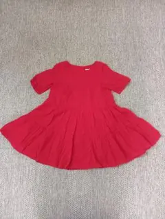 オールドネイビー　半袖ワンピース レッド ティアードのサムネイル