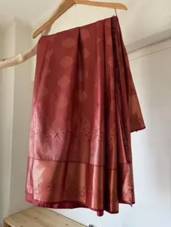 インドサリー レッド系　シルク
